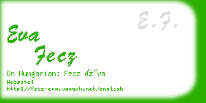 eva fecz business card